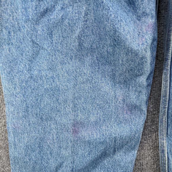 Carhartt Men's Jeans Solid Blue 36x30 Stone Wash Denim 5-Pocket - Picture 9 of 12